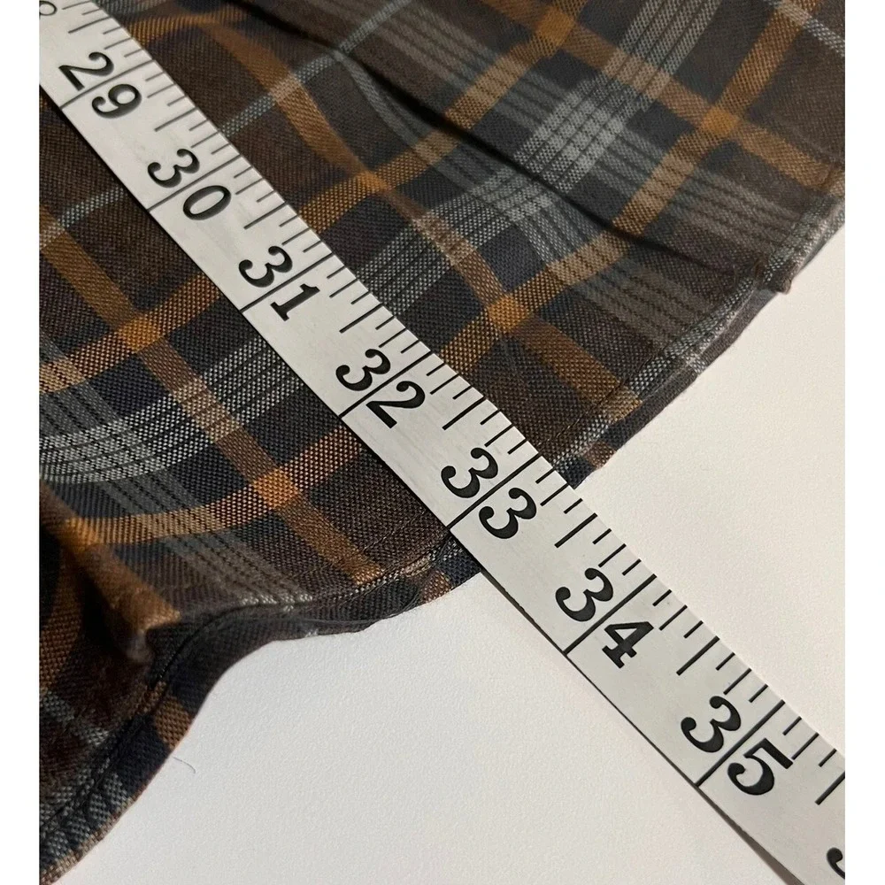 Stitch‎ Note Men's Button Up Shirt XXL  L/S Plaid 100% Egyptian Cotton